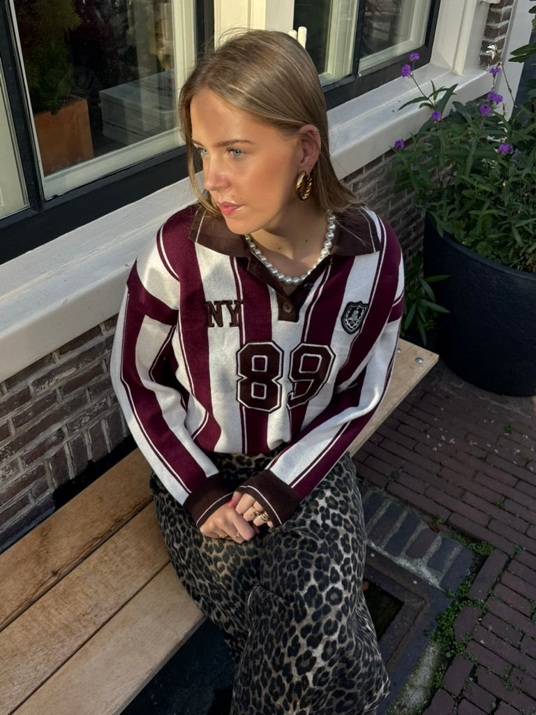 Isabelle jersey knit burgundy