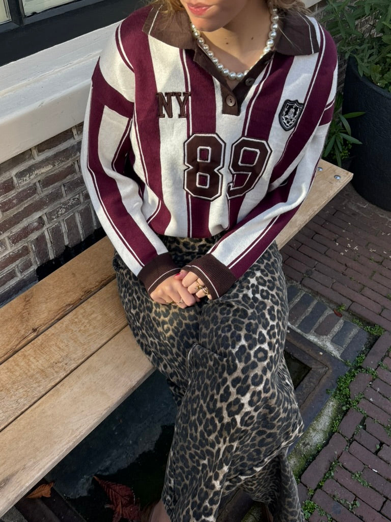 Isabelle jersey knit burgundy