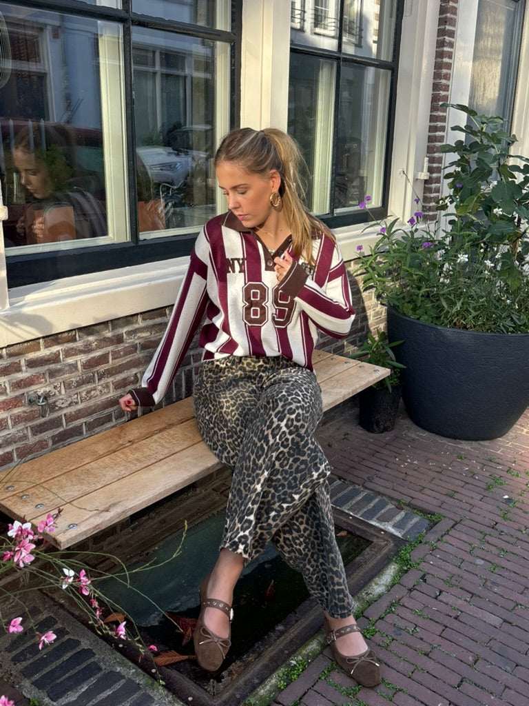 Isabelle jersey knit burgundy