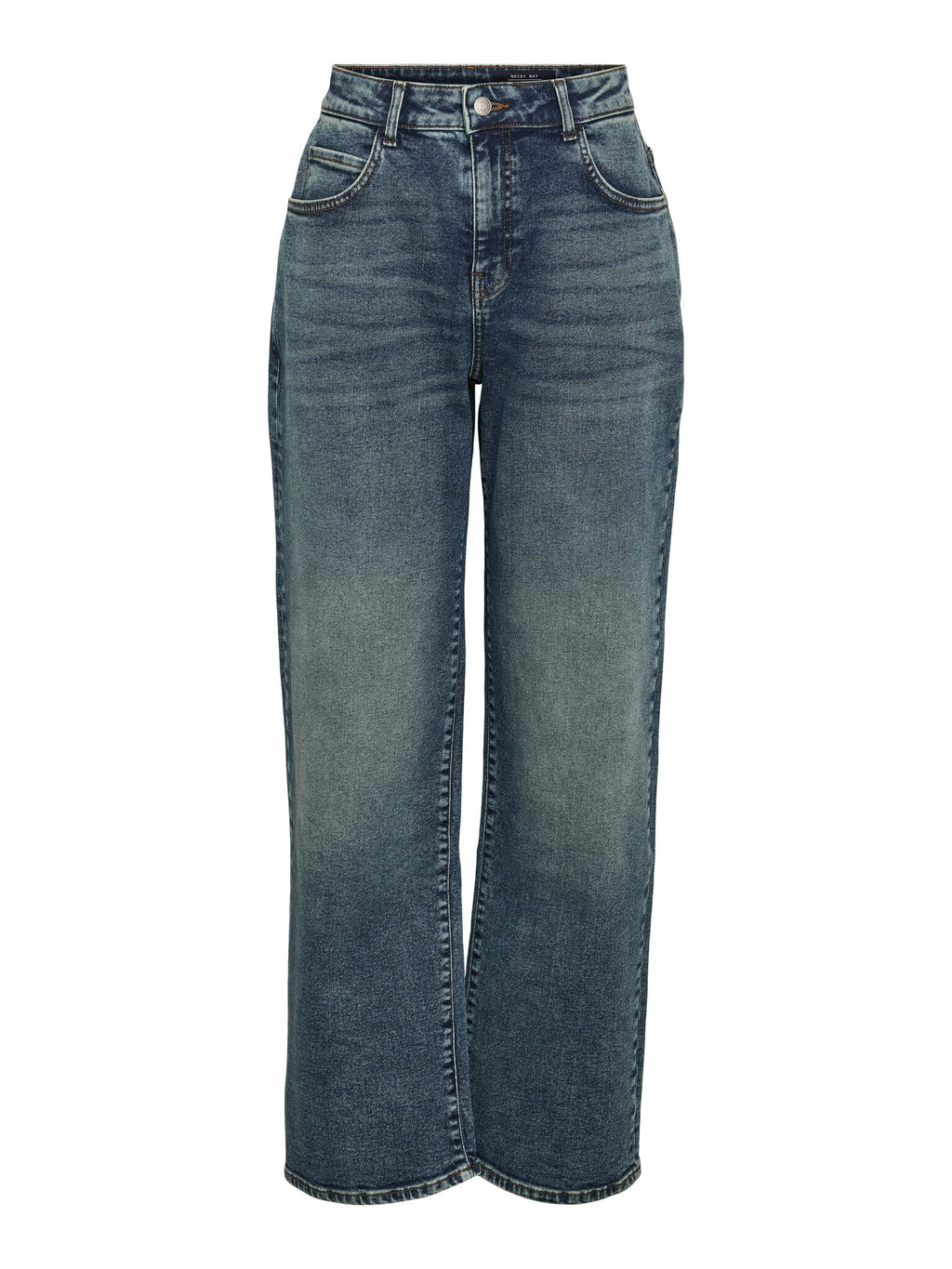 Josie washed straight leg jeans medium blauw
