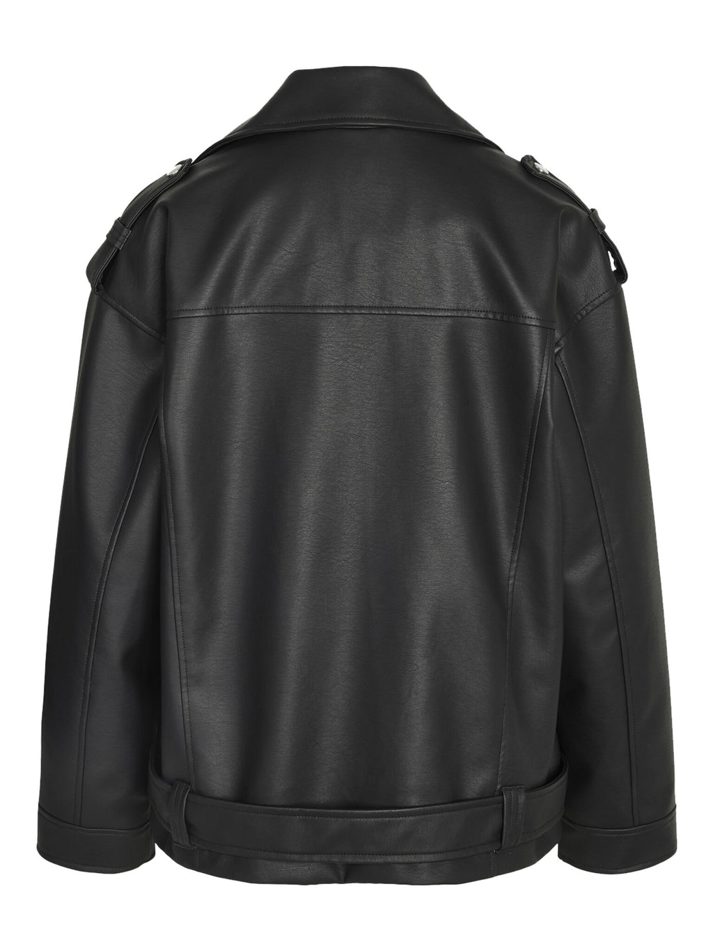 Paulina oversized biker jas zwart