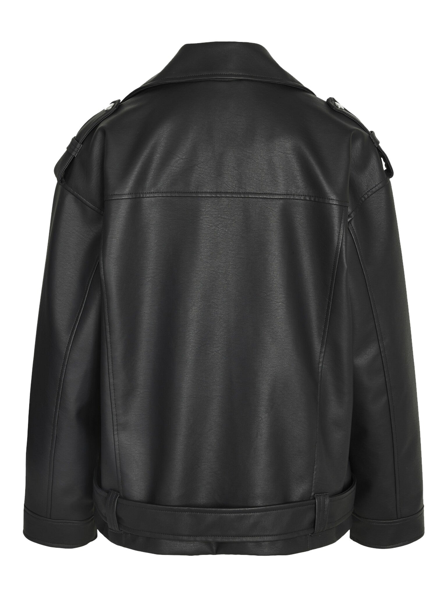 Paulina oversized biker jas zwart