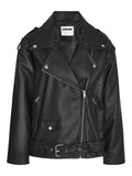 Paulina oversized biker jas zwart