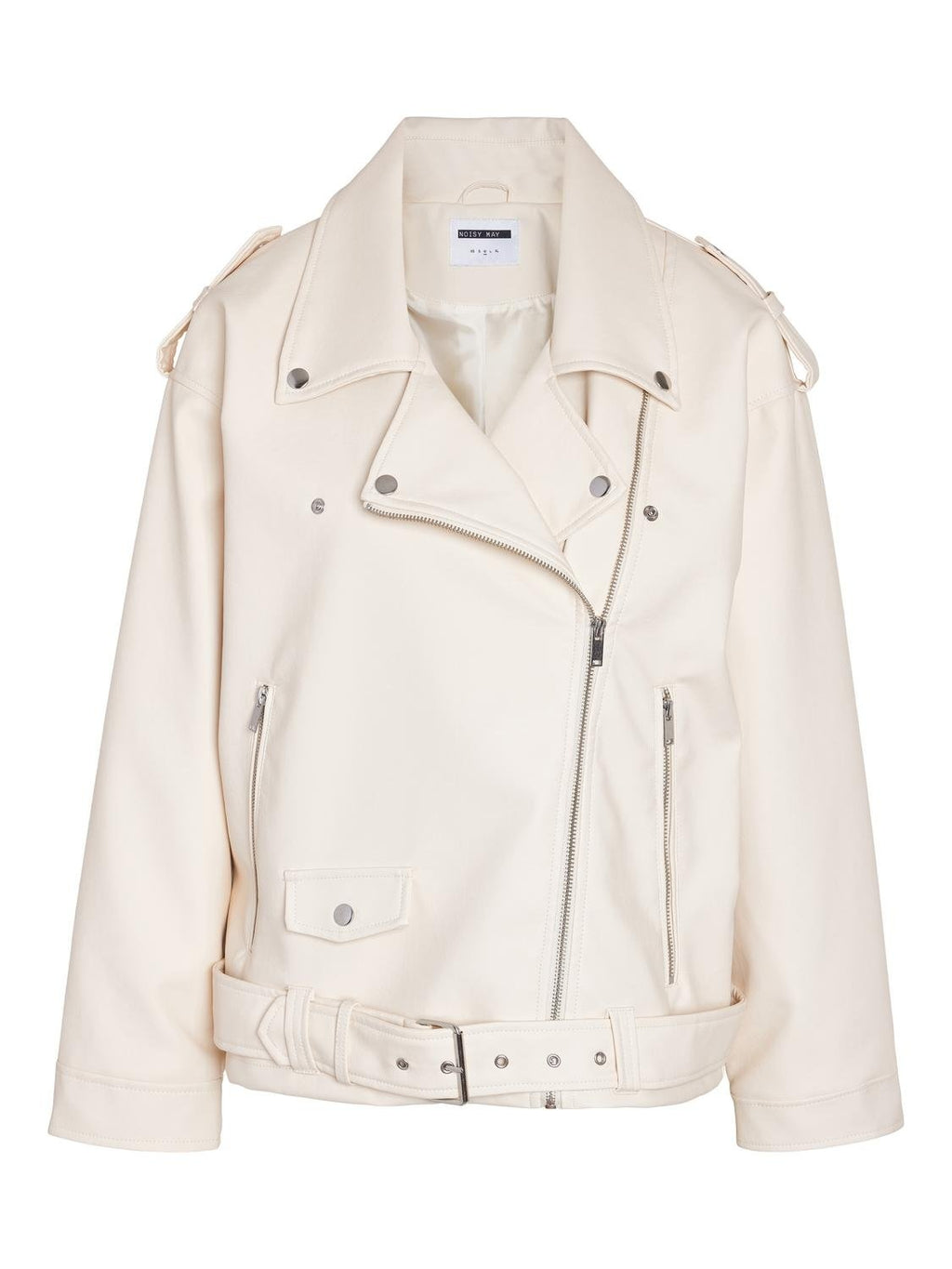 Paulina oversized biker jacket pearled
