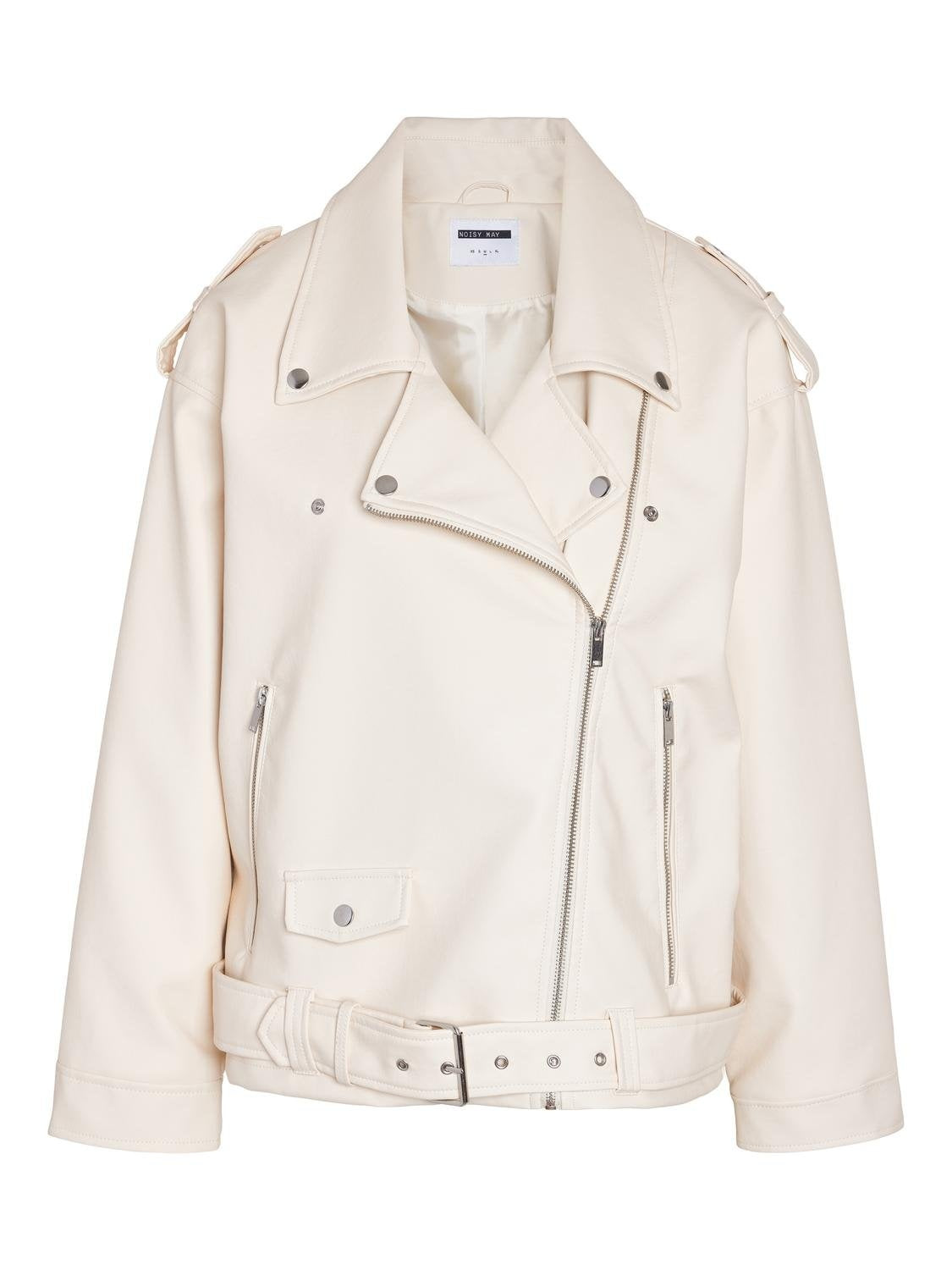 Paulina oversized biker jacket pearled