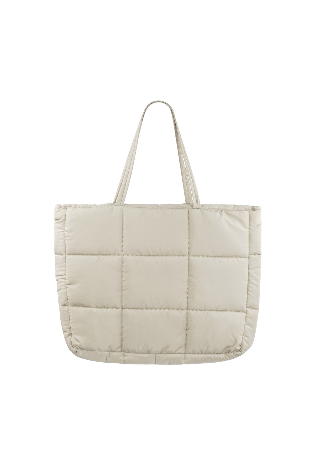 Puffy shopper bag beige