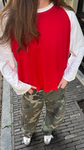 Suus baseball shirt rood