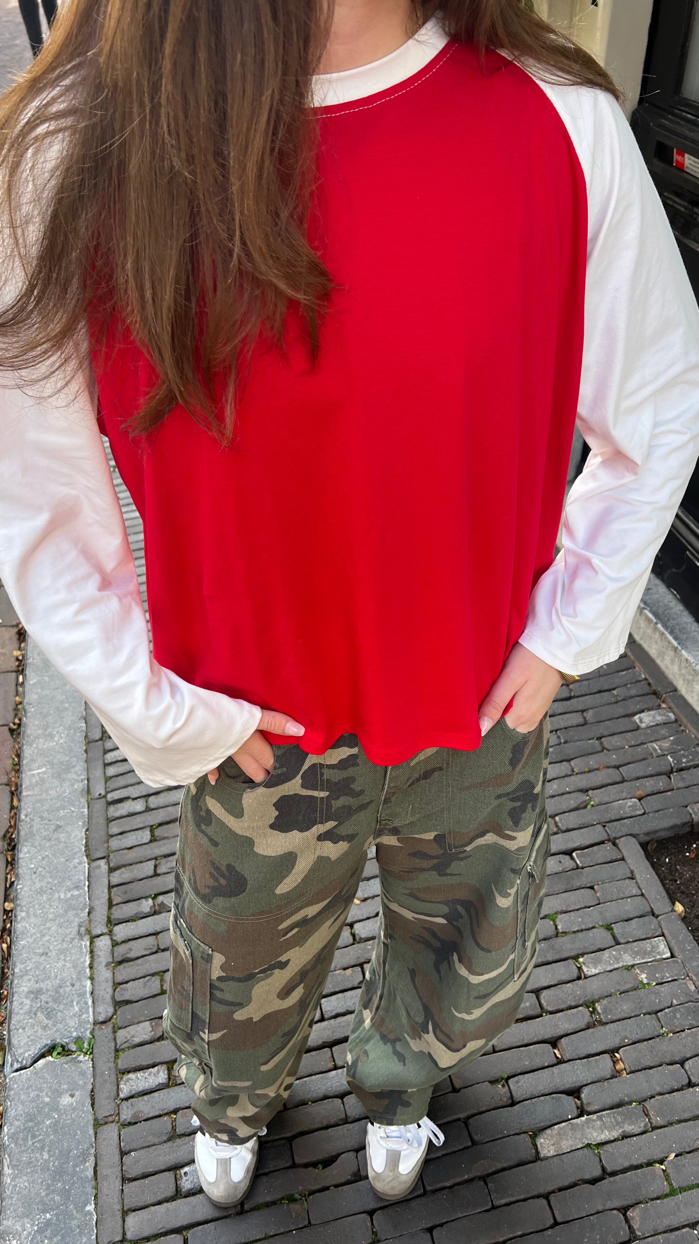 Suus baseball shirt rood